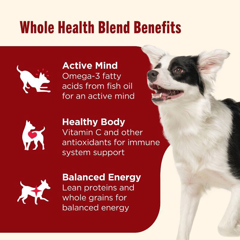 slide 4 of 11, Nutrish Whole Health Blend Real Beef, Pea & Brown Rice Recipe Dry Dog Food - 40lbs, 40 lb
