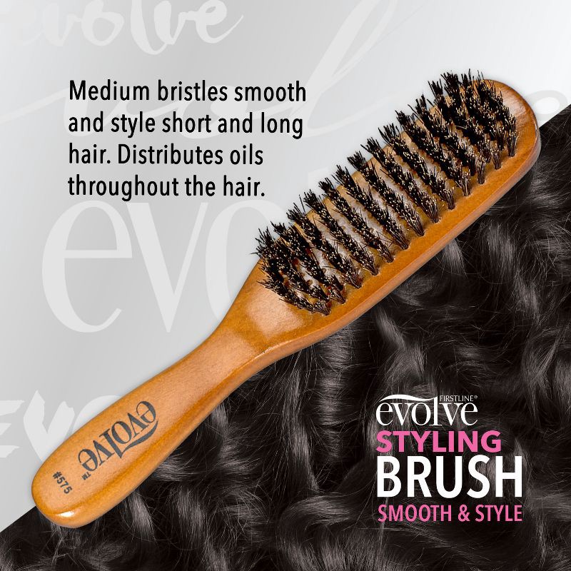 slide 5 of 6, Evolve Products Styling Hair Brush - Wood, 1 ct