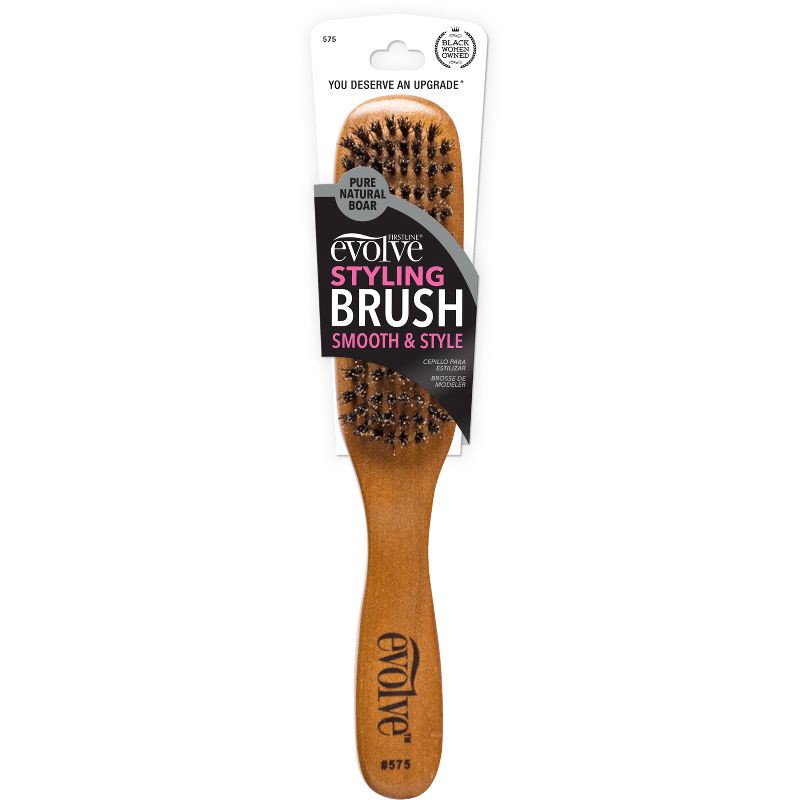 slide 1 of 5, Evolve Products Styling Hair Brush - Wood, 1 ct