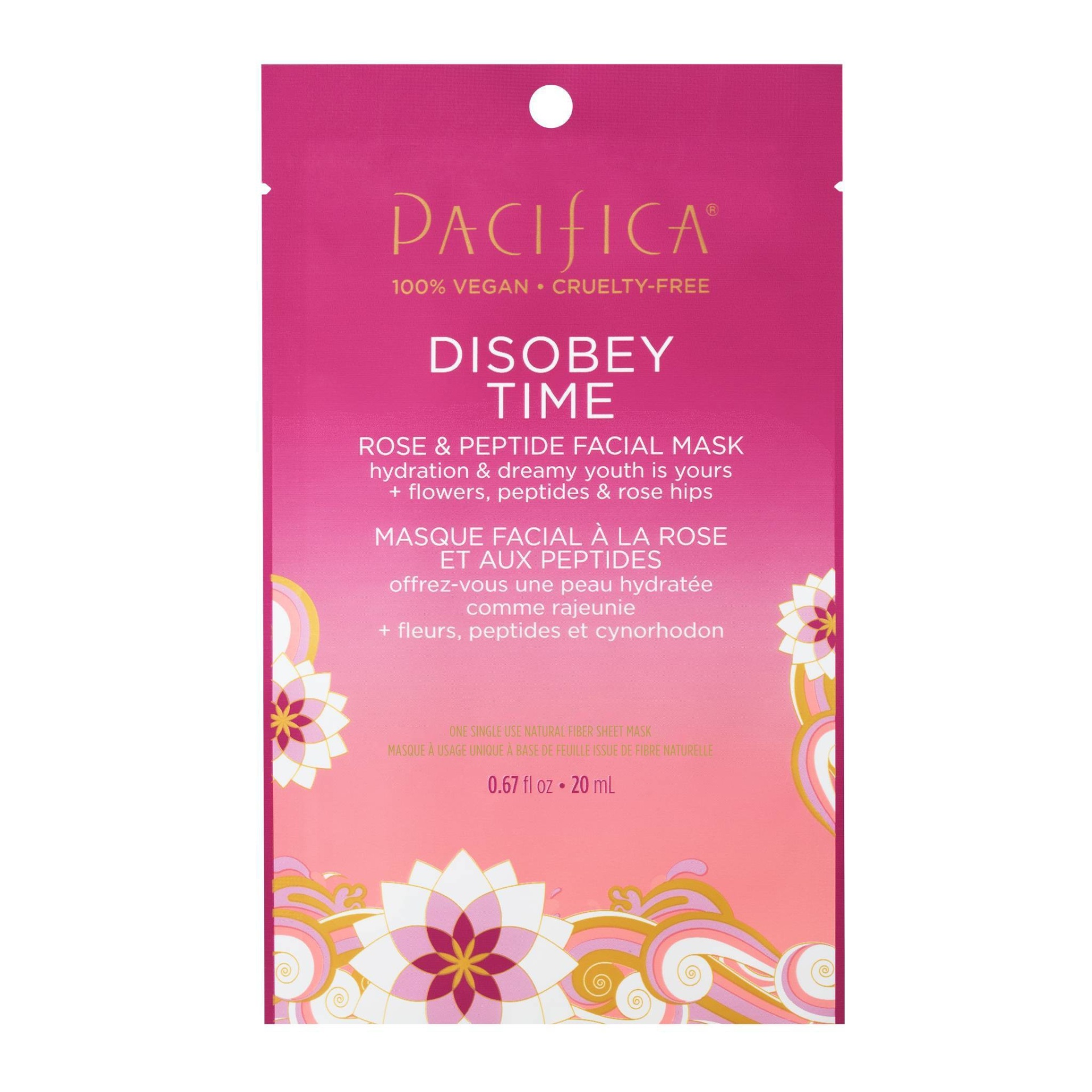slide 1 of 4, Pacifica Disobey Time Rose and Peptide Face Mask - 0.67 fl oz, 0.67 fl oz
