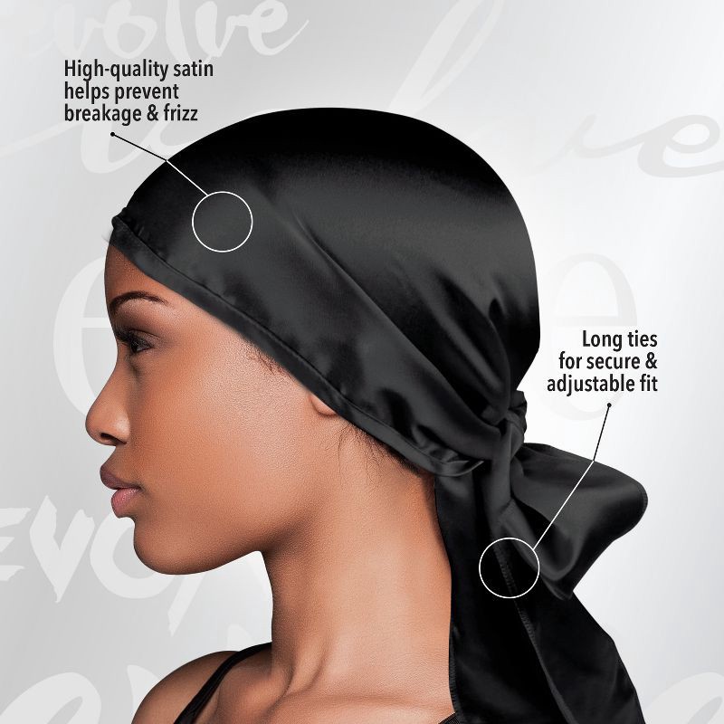 slide 5 of 5, Evolve Products Satin Wrap Scarf - Black, 1 ct