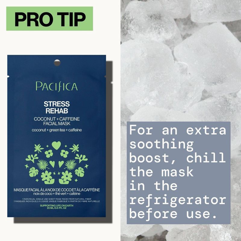 slide 8 of 11, Pacifica Stress Rehab Coconut and Caffeine Face Mask - 0.67 fl oz, 0.67 fl oz