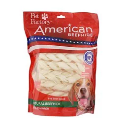 Pet Factory Natural for Dogs Braided Sticks American Beefhide 14 ea