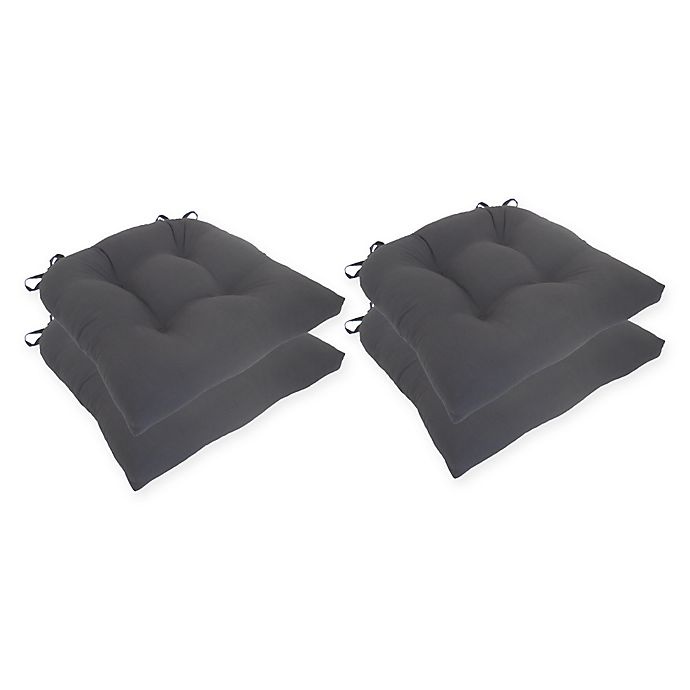 slide 1 of 1, Arlee Home Fashions Microfiber Chair Pad - Black, 4 ct