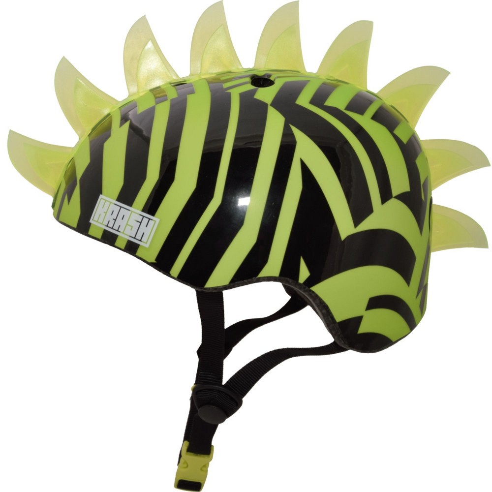 slide 2 of 7, Krash! Dazzle LED Lighted Mohawk Youth Helmet - Green, 1 ct