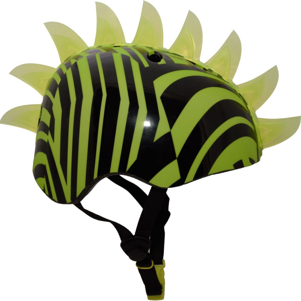 slide 4 of 7, Krash! Dazzle LED Lighted Mohawk Youth Helmet - Green, 1 ct