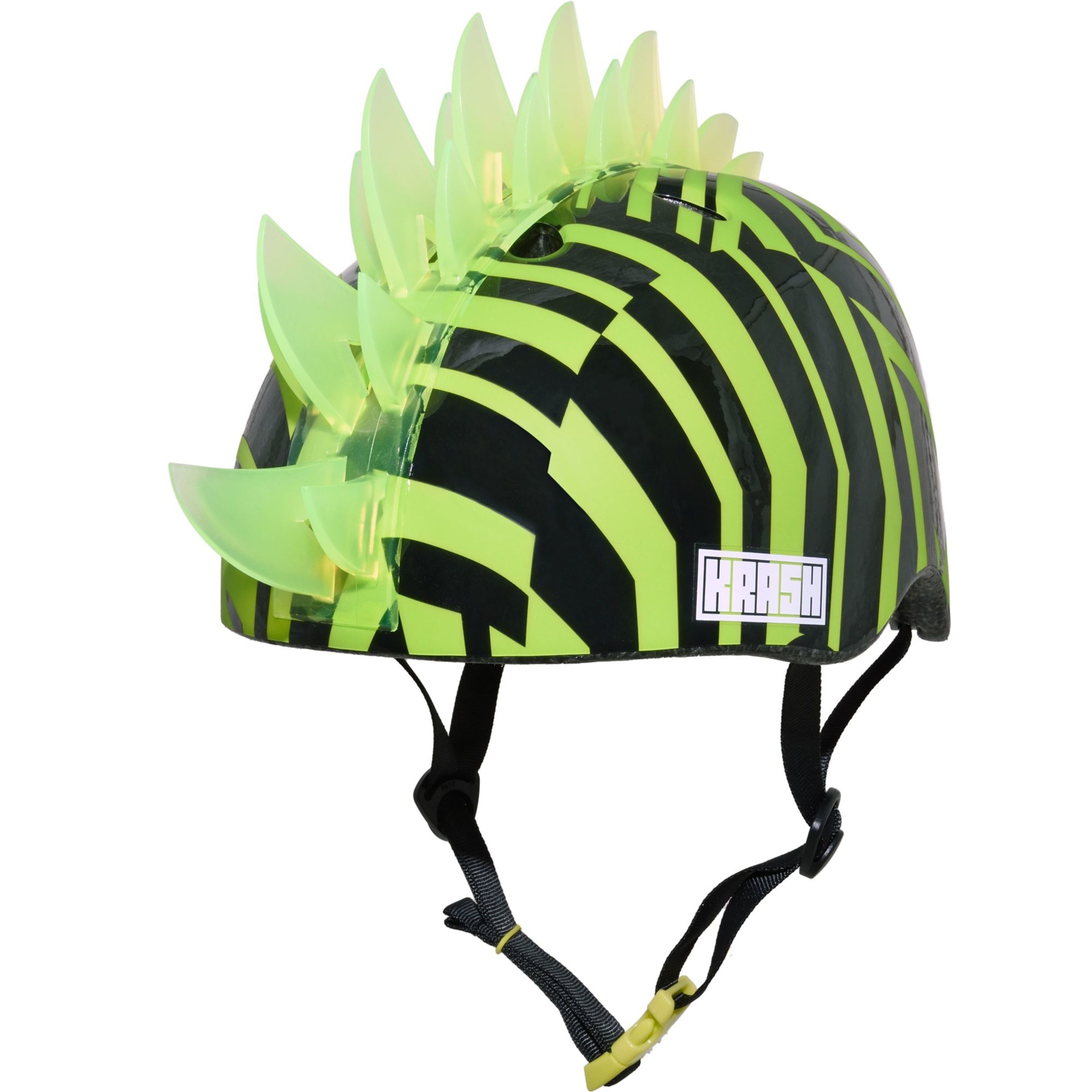 slide 1 of 7, Krash! Dazzle LED Lighted Mohawk Youth Helmet - Green, 1 ct