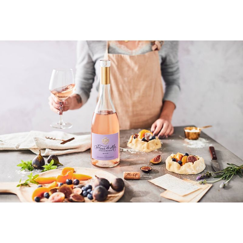slide 4 of 4, Fleur de Mer French Rose Wine - 750ml Bottle, 750 ml