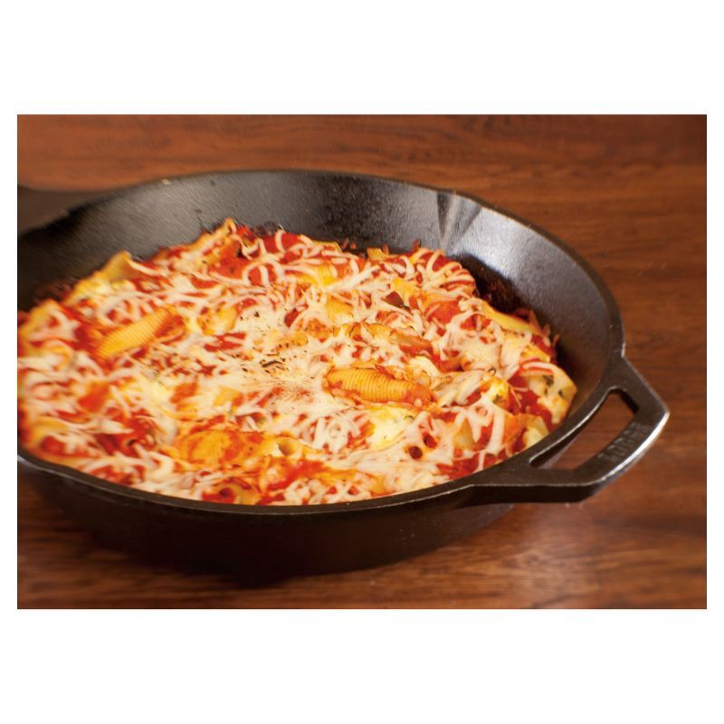 slide 2 of 2, Lodge 13" Cast Iron Skillet Black: Induction & Oven Safe, 13.25" Diameter, 10.5 lbs, Hand Wash, Broiler-Safe, 10.5 lb