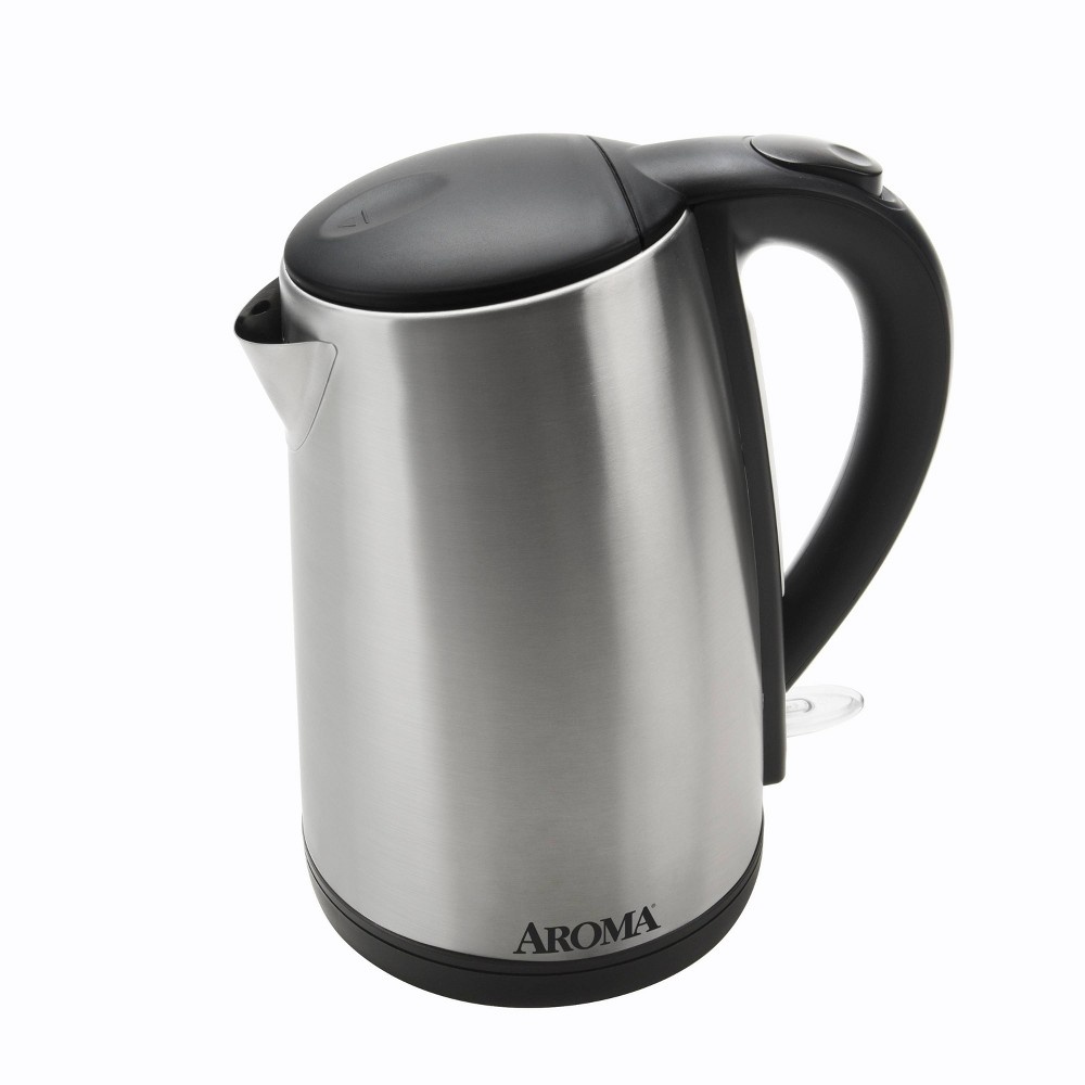 slide 3 of 9, Aroma Electric Kettle - Stainless Steel, 1.7 liter