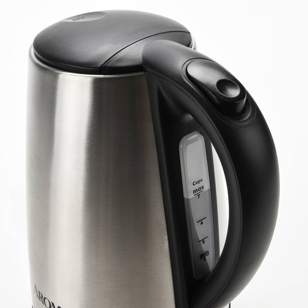 slide 7 of 9, Aroma Electric Kettle - Stainless Steel, 1.7 liter