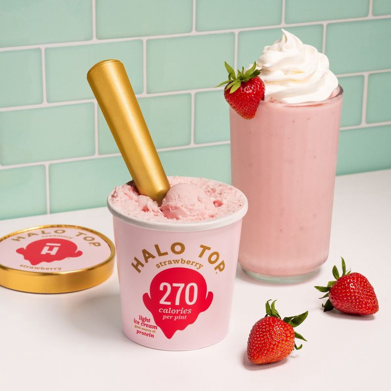 slide 3 of 6, Halo Top Strawberry Ice Cream - 16oz, 16 oz