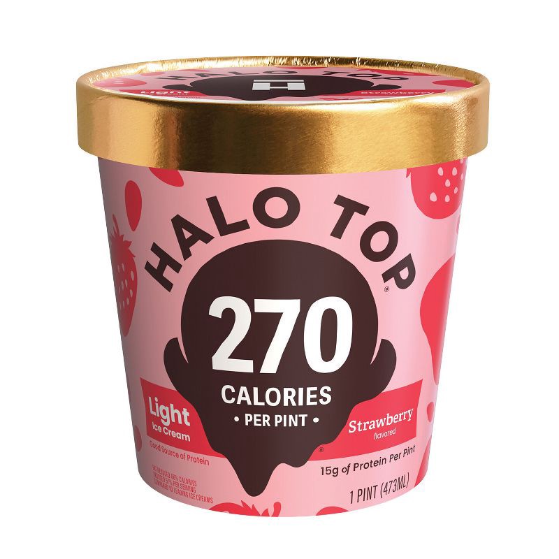 slide 1 of 6, Halo Top Strawberry Ice Cream - 16oz, 16 oz