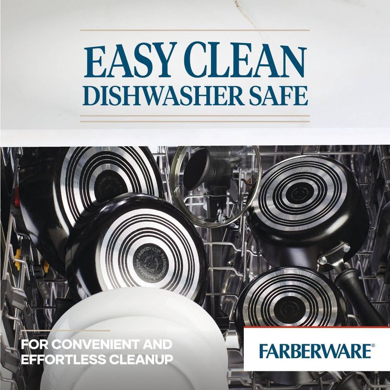 slide 4 of 9, Farberware Reliance 15pc Aluminum Nonstick Cookware Set with Prestige Tools Black: Gas & Electric Compatible Pot & Pan Set, 15 ct