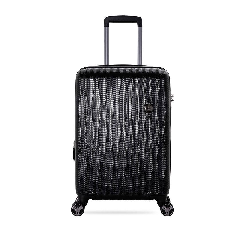 slide 8 of 8, SWISSGEAR Energie Hardside Carry On Spinner Suitcase - Black, 1 ct