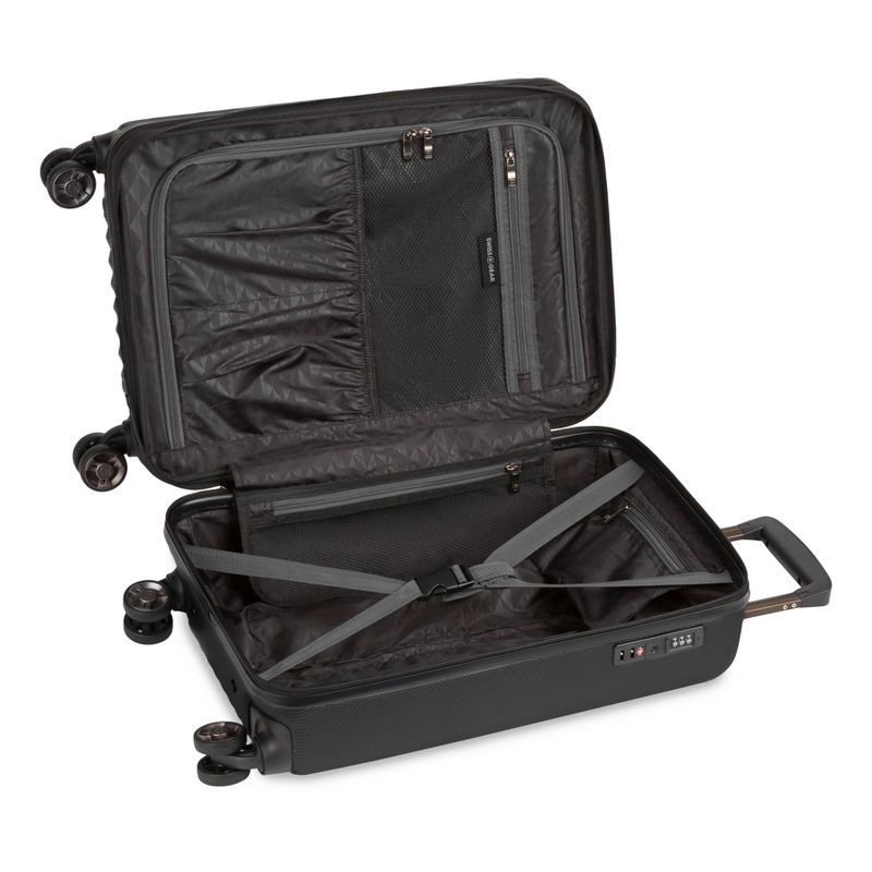slide 9 of 11, SWISSGEAR Energie Hardside Carry On Spinner Suitcase - Black, 1 ct