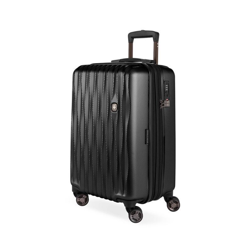 slide 1 of 11, SWISSGEAR Energie Hardside Carry On Spinner Suitcase - Black, 1 ct