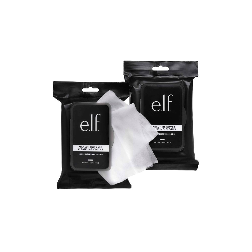slide 2 of 3, e.l.f. Makeup Remover Cleansing Cloths - 2 Pack, 2 ct