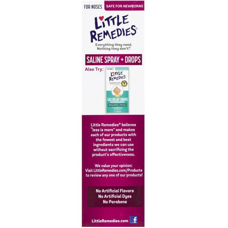 slide 5 of 8, Little Remedies Saline Spray and Drops, Safe for Newborn Babies - 1 fl oz, 1 fl oz