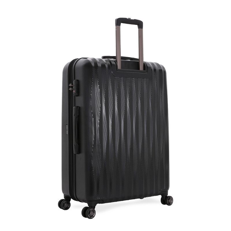 slide 3 of 7, SWISSGEAR Energie Hardside Large Checked Spinner Suitcase - Black, 1 ct