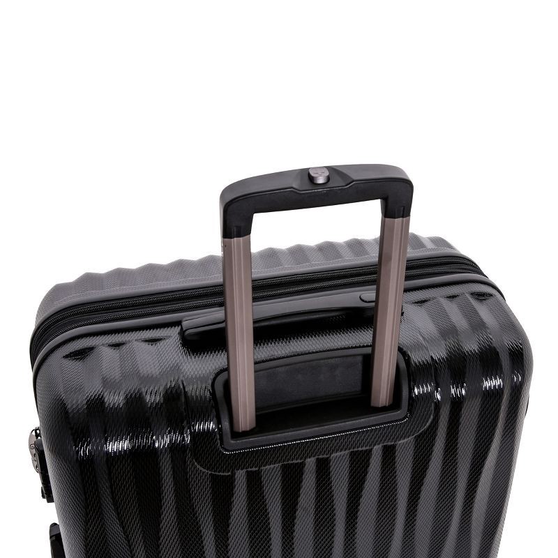 slide 5 of 7, SWISSGEAR Energie Hardside Large Checked Spinner Suitcase - Black, 1 ct