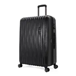 SWISSGEAR Energie Hardside Large Checked Spinner Suitcase - Black