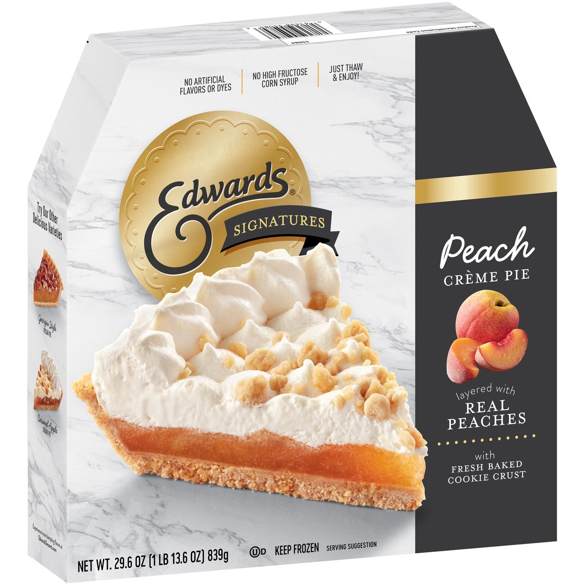 slide 3 of 14, Edwards Peach Signature Peach Creme Pie, 29.6 oz