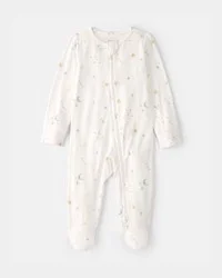 Carter's Baby Constellation 2-Way Zip PurelySoft Footie Sleep & Play Pajama - Cream 3M