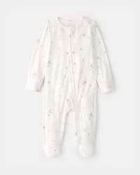 Carter's Baby Constellation 2-Way Zip PurelySoft Footie Sleep & Play Pajama - Cream 3M