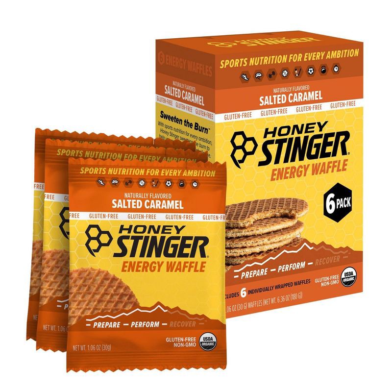 slide 2 of 6, Honey Stinger Organic Gluten Free Salted Caramel Waffle - 1pk, 1 ct