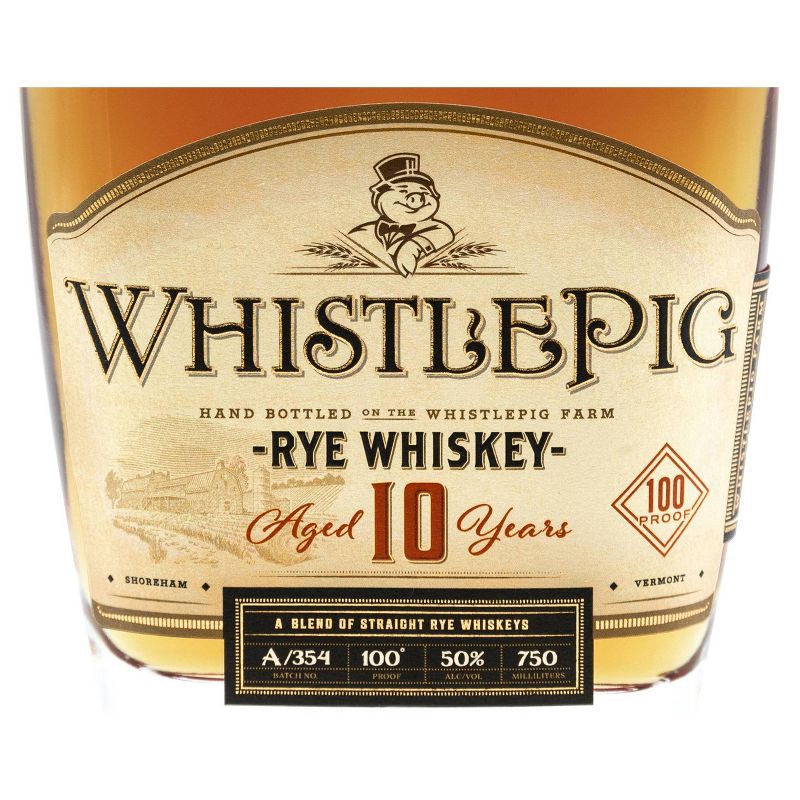 slide 2 of 3, WhistlePig Whistle Pig 10yr Rye Whiskey - 750ml Bottle, 750 ml
