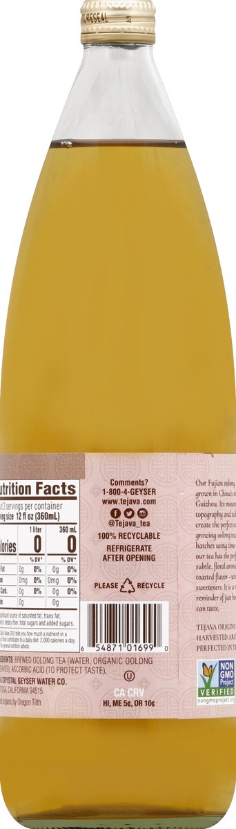 slide 6 of 6, Tejava Origins Organic Fujian Oolong Tea, 33.8 fl oz