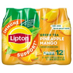 Lipton Green Tea, Pineapple Mango - 12 ct
