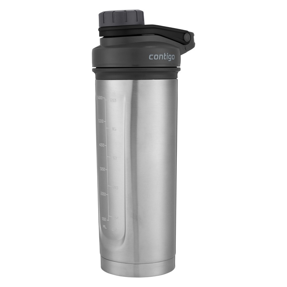 slide 2 of 5, Contigo Shake and Go Fit Thermalock Hydration Bottle Silver, 24 oz