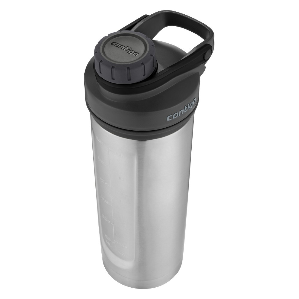 slide 4 of 5, Contigo Shake and Go Fit Thermalock Hydration Bottle Silver, 24 oz