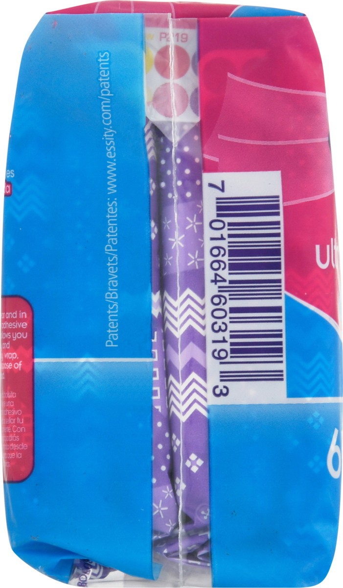 slide 6 of 9, Saba Ultra Invisible Extra Heavy Flow Ultra Thin Overnight with Wings Pads 6 ea, 6 ct