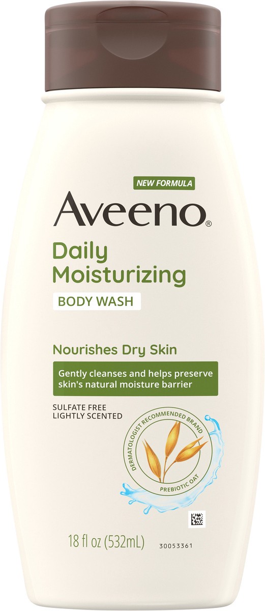 slide 7 of 7, Aveeno Daily Moisturizing Body Wash, 18 fl oz