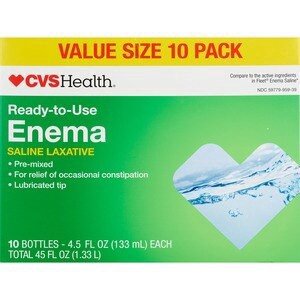 slide 1 of 1, Cvs Health Disposable Enema, Latex Free, 10 Ct, 1 ct