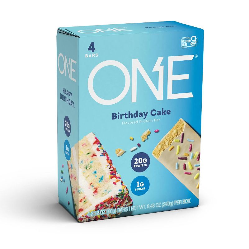 slide 1 of 3, ONE Bar Protein Bar - Birthday Cake - 4ct, 4 ct