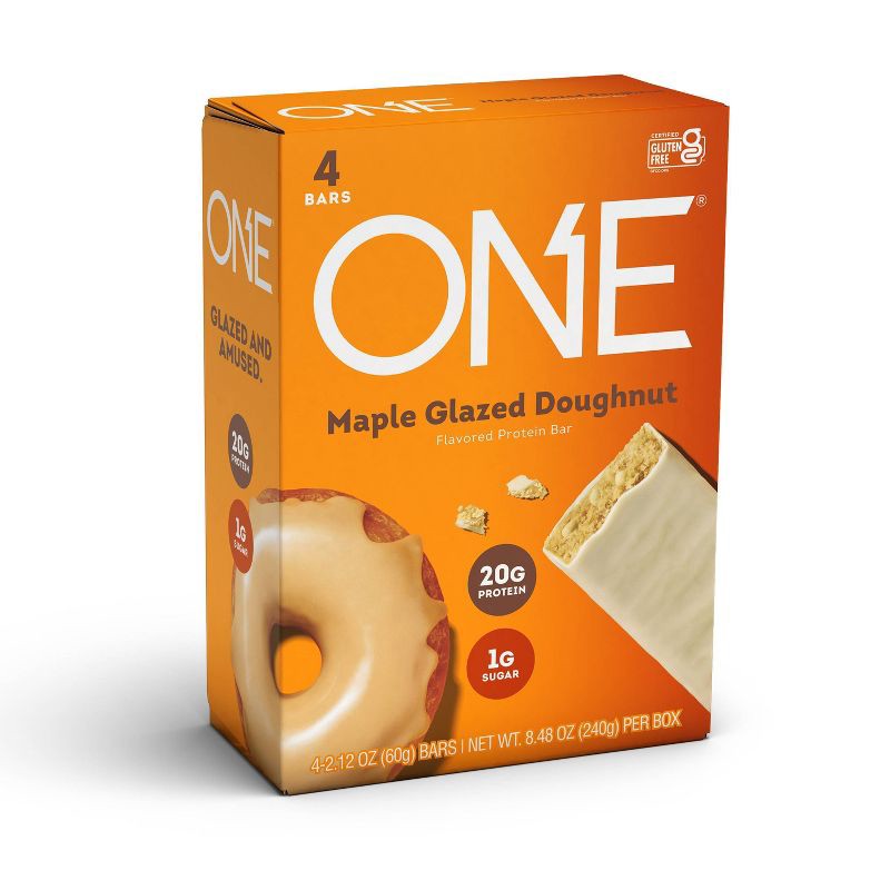 slide 1 of 3, ONE Bar Protein Bar - Maple Glazed Doughnut - 4ct, 4 ct