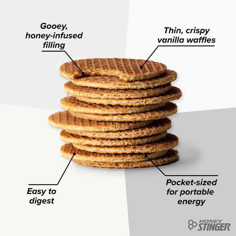 slide 3 of 5, Honey Stinger Vanilla Energy Waffle, 1 ct