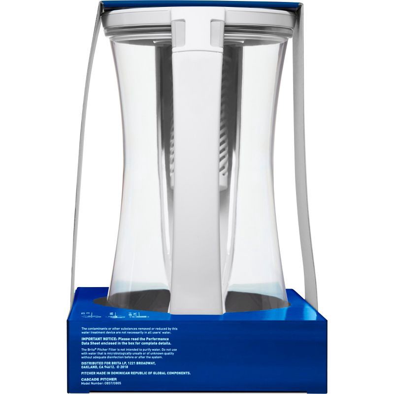 slide 9 of 9, Brita 12-Cup Stream Filter As You Pour Water Pitcher with 1 Filter, Cascade – Ice, 1 ct