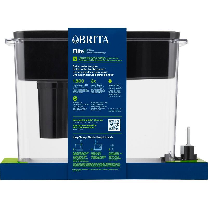 slide 13 of 17, Brita Extra Large 27-Cup UltraMax Filtered Water Dispenser with Filter - Jet Black, 1 ct