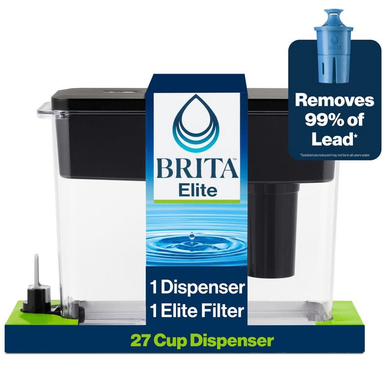 slide 20 of 21, Brita Extra Large 27-Cup UltraMax Filtered Water Dispenser with Filter - Jet Black, 1 ct