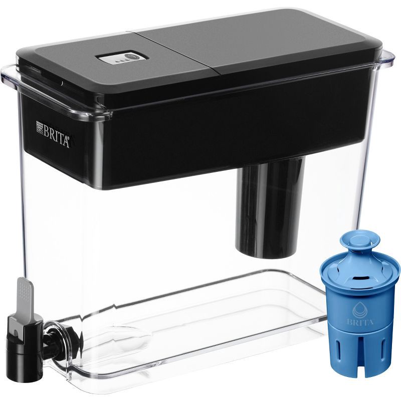 slide 21 of 21, Brita Extra Large 27-Cup UltraMax Filtered Water Dispenser with Filter - Jet Black, 1 ct