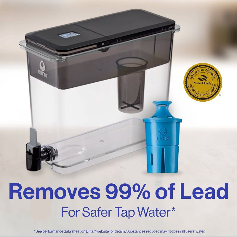 slide 4 of 16, Brita Extra Large 27-Cup UltraMax Filtered Water Dispenser with Filter - Jet Black, 1 ct
