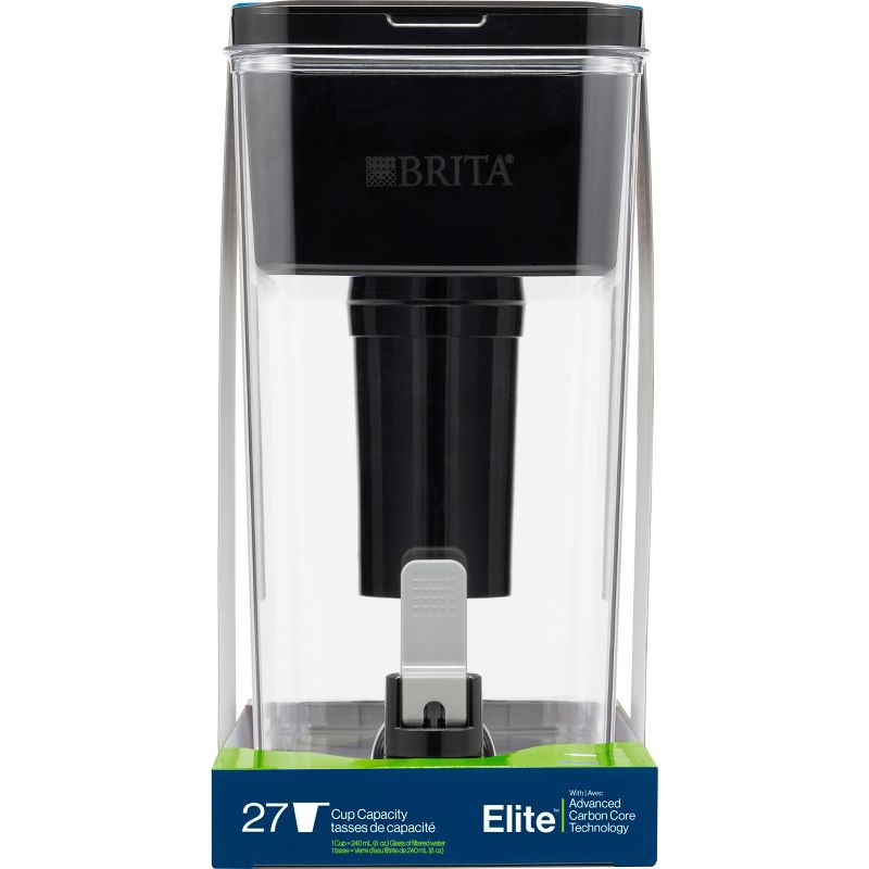 slide 8 of 21, Brita Extra Large 27-Cup UltraMax Filtered Water Dispenser with Filter - Jet Black, 1 ct