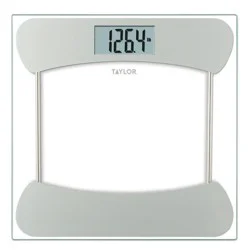 Taylor Digital Glass Bathroom Scale - Clear with Stainless Steel Accents
