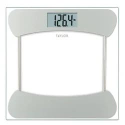 Taylor Digital Glass Bathroom Scale - Clear with Stainless Steel Accents