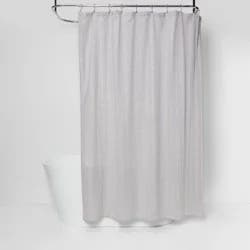Tonal Striped Shower Curtain Gray - Threshold™